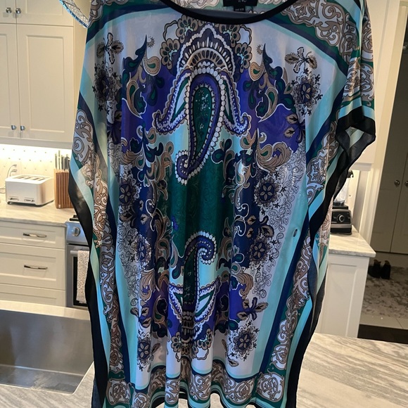 Mod INC INTERNATIONAL CONCEPTS caftan flowing top or cover up one size - Picture 11 of 17